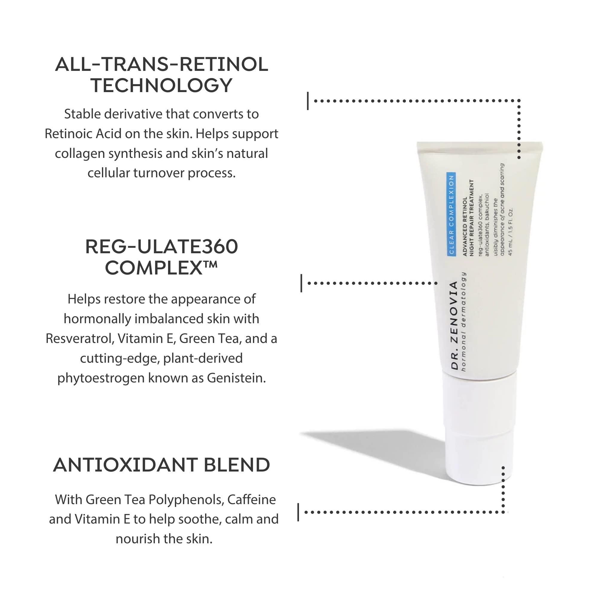 Dr. Zenovia Hormonal Dermatology Dr. Zenovia Advanced Retinol Night Repair Treatment- Retinol Serum For Face - Retinol Cream