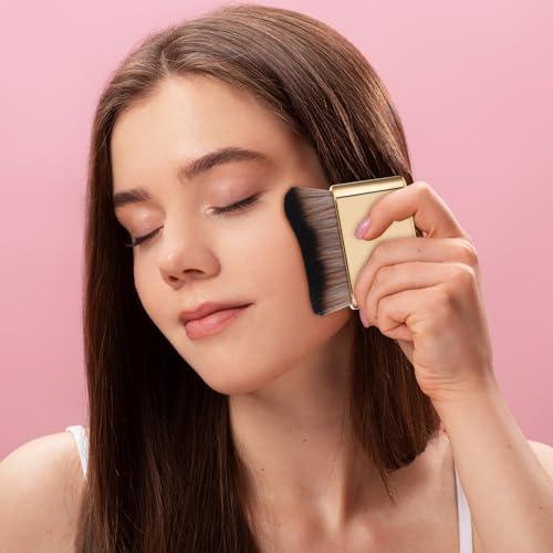 Molain Molain Self Tanner Brush, Large Kabuki Brush for Body, Sunless Tanner Makeup Brushes, Face Makeup Brush for Foundation, Blusher, Shadow, Bronzer (Gold)