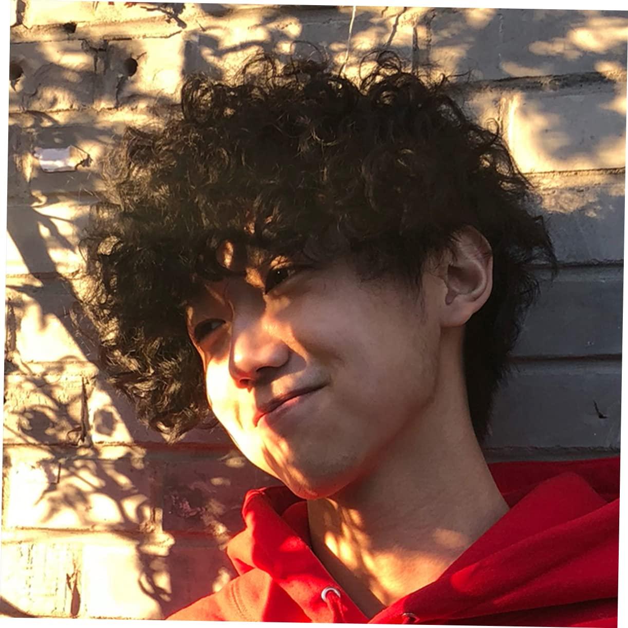 OHPHCALL OHPHCALL 1pc Afro Wig for Women Curly Full Wigs Small Afro Wig Wigs for Women Wig with Bangs Bouffant Wig Curly Hair Wig Fluffy Wig Short Bangs Wig Afro Wigs Curly Wig Hair Extensions Black