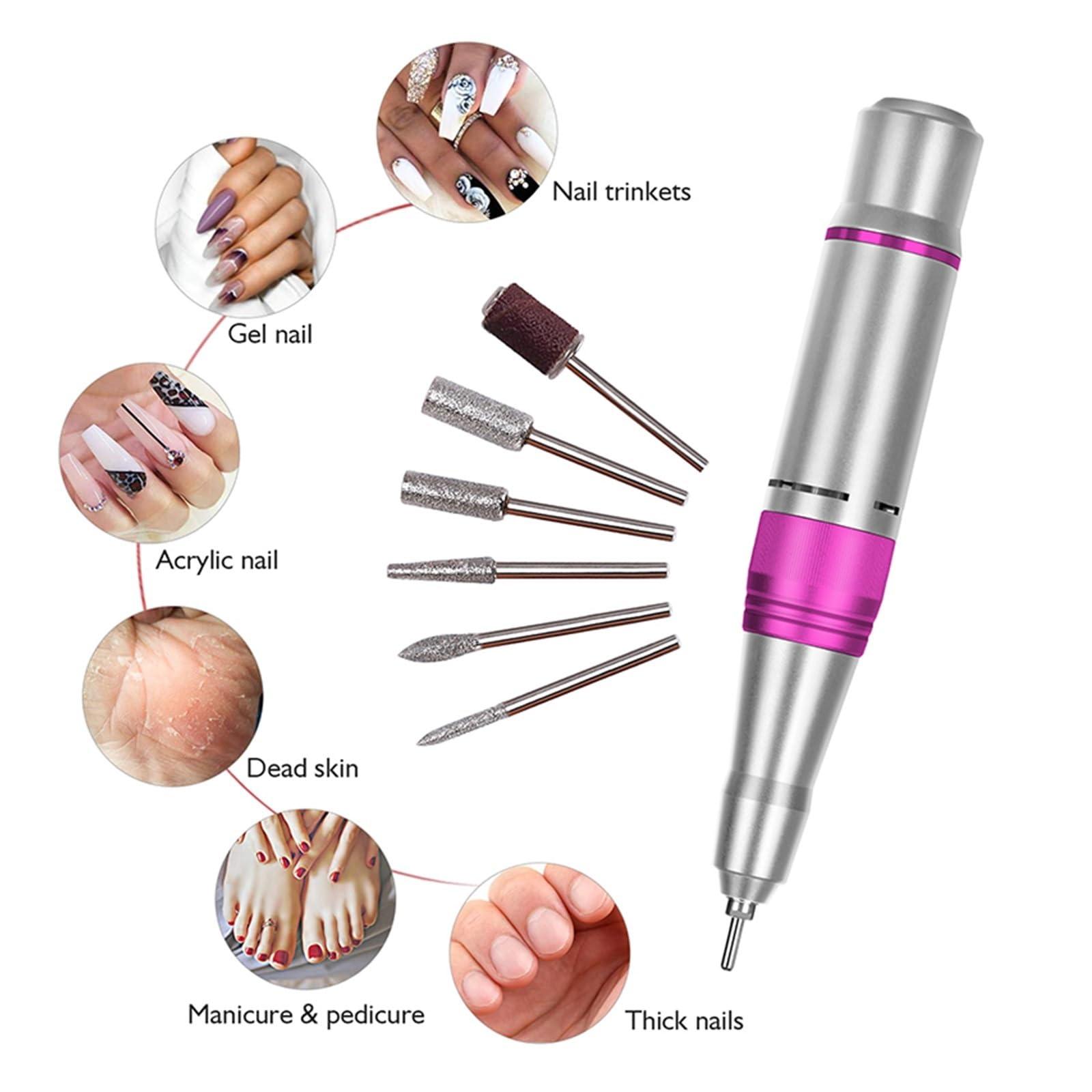 ROLTIN Electric Nail Drill, 35000RPM Nail Drill Machine, Professional Electric Manicure Machine, Milling Cutters Nail, Art Electric Nail File Sets for Manicure Easy to Use