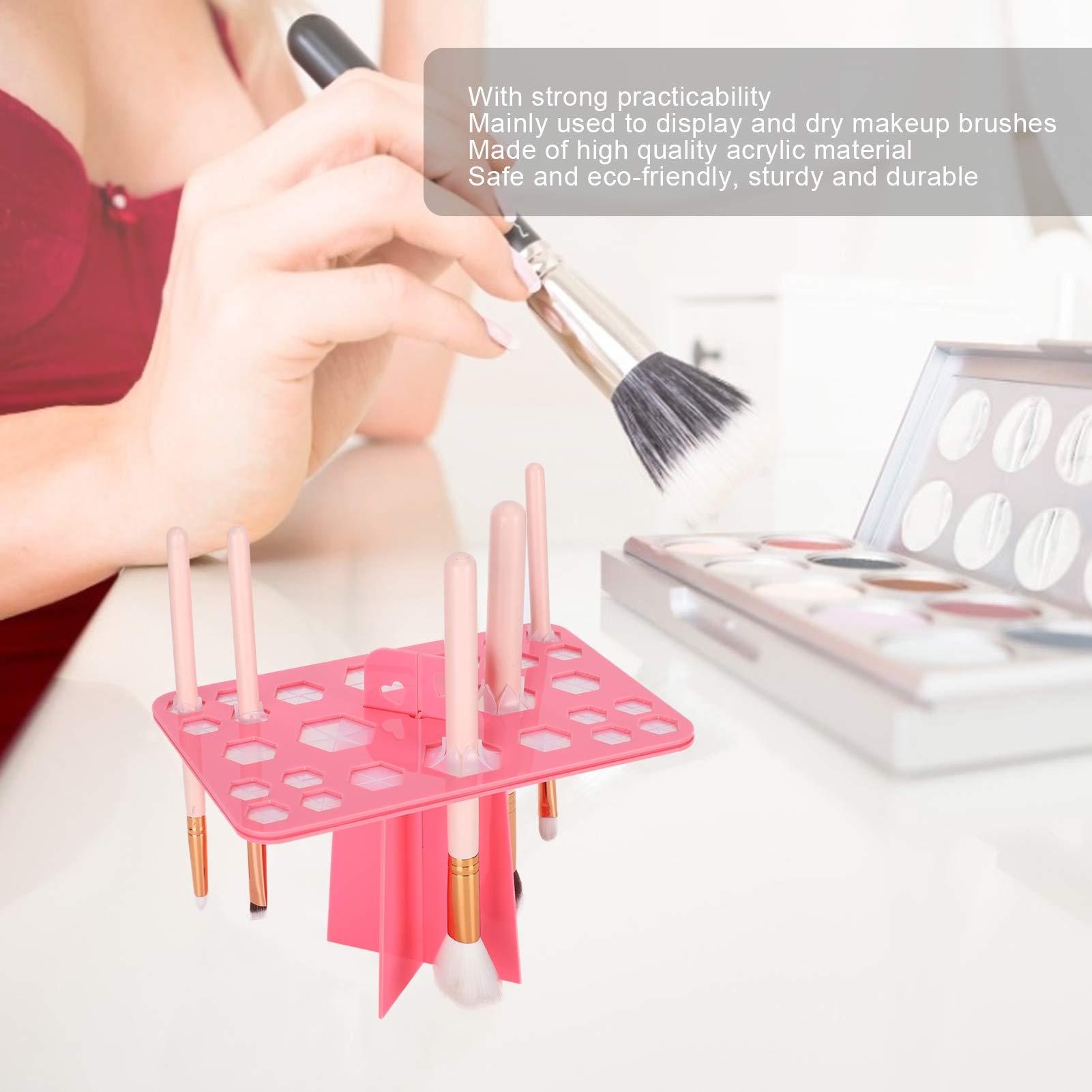 ANGGREK ANGGREK Brush Dryer Holder, 26 Hole Makeup Brush Drying Rack Organizer Cosmetic Brush Display Stand Shelf Tool Makeup Brushes Drying Rack/Storage/Display Makeup Storage Case