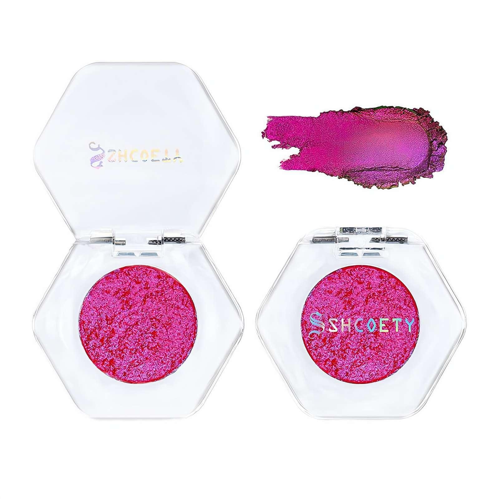 WNPXQNT Chameleon Eyeshadow,Holographic Glitter Cosmetics Eyeshadow,Shifting Eyeshadow,Single Shadows Ethereal Single Color Eyeshadow With Exquisite Glitters for Women Girls