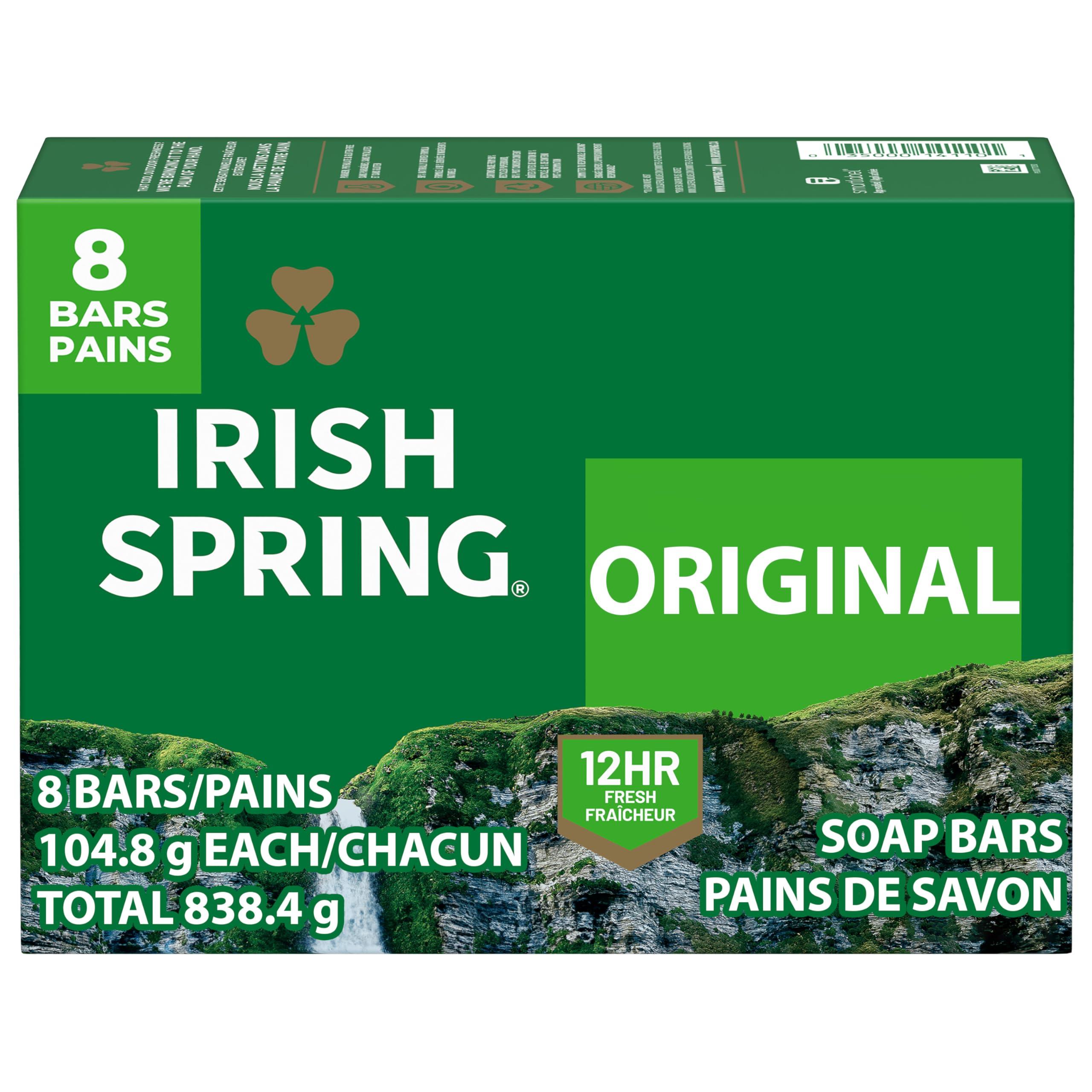 Irish Spring Irish Spring Deodorant Soap, Original Bar Soap (8 Count)
