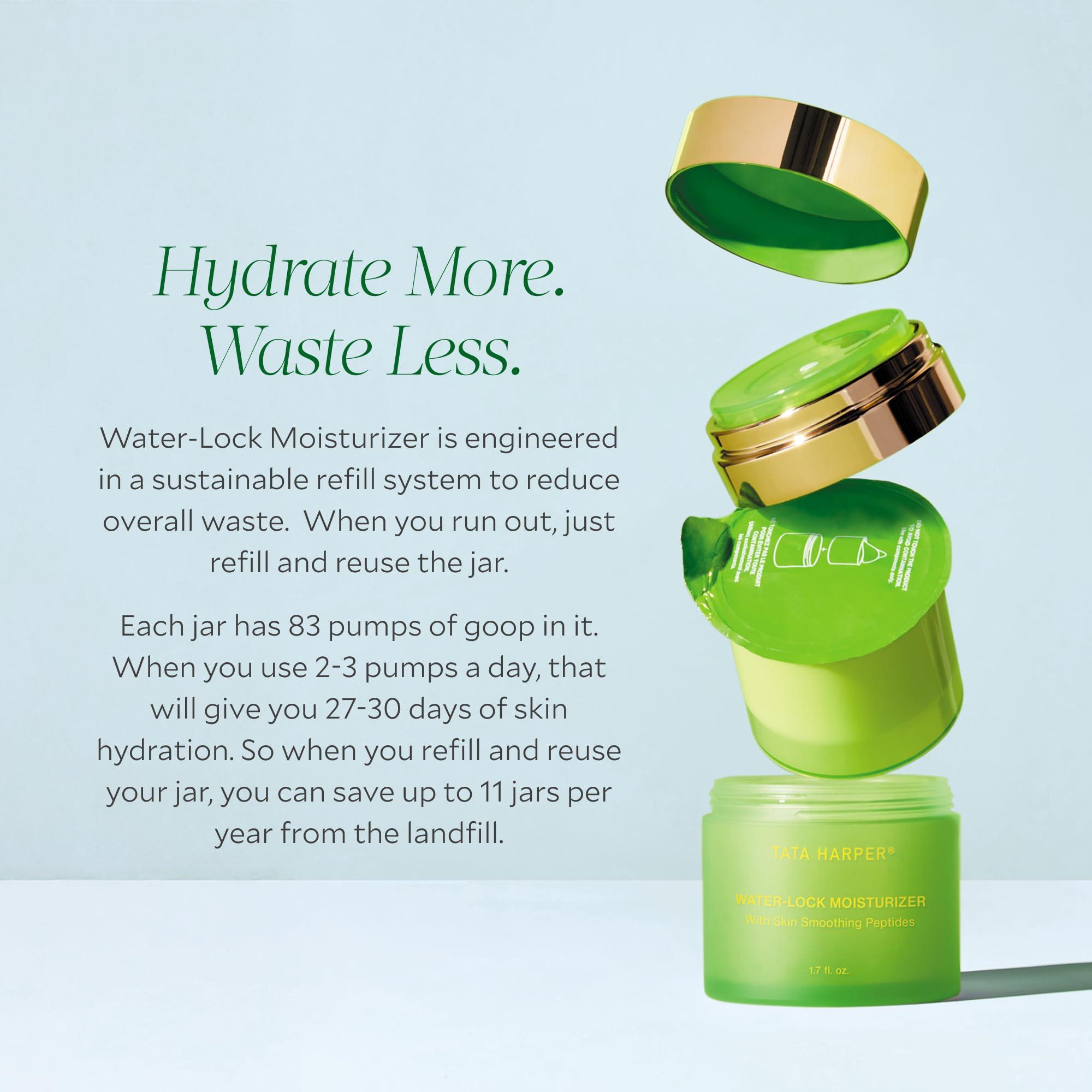 Tata Harper Tata Harper Water-Lock Moisturizer, Lightweight Gel Cream, Lightweight Moisturizer for Instantly Smooth Skin, Natural Skincare, Natural Face Cream, 50ml Refill Pod