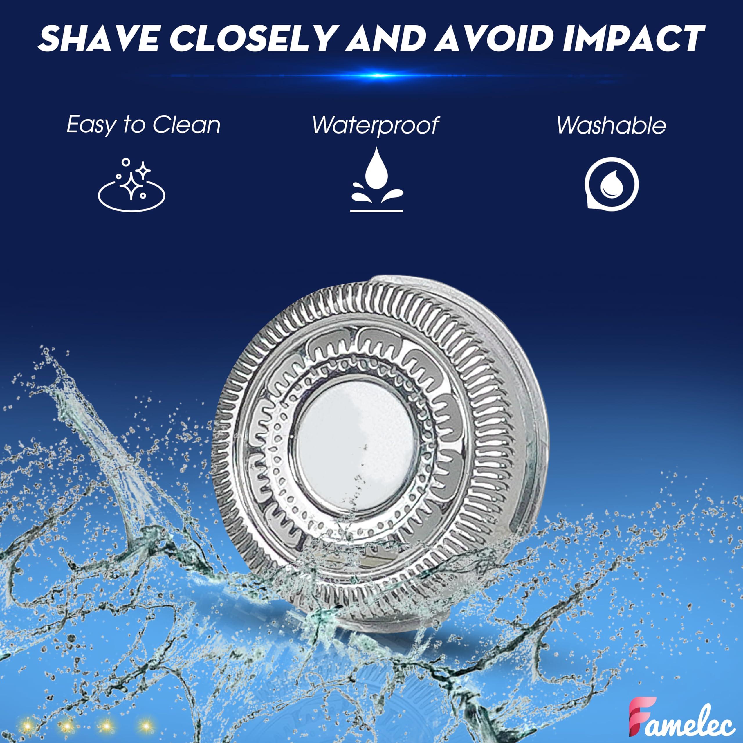 FAMELEC SH70/SH71 Replacement Heads for Philips Norelco Shaver Series 7000, Compatible with Philips Norelco 7000 Replacement Heads, New Upgraded Blades for Norelco Replacement Heads Series 5000 Angular