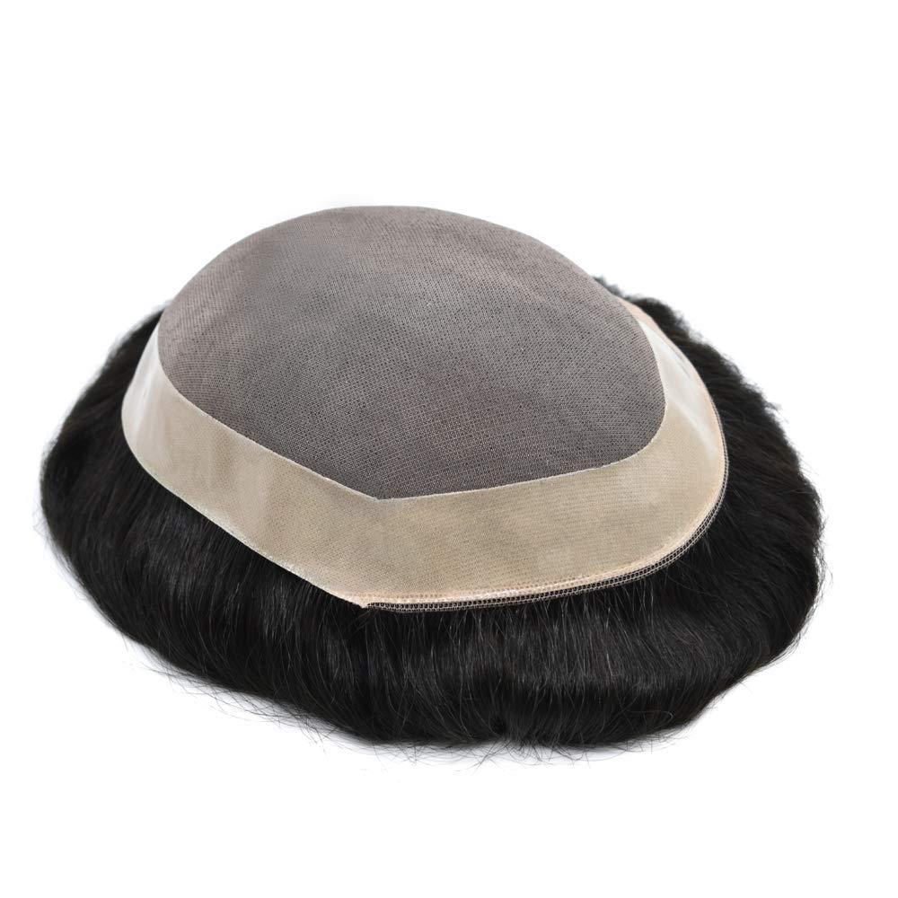 Notherss Notherss Toupee for Men Durable Fine Mono Hair System Skin NPU Natural Looking Monofilament Wigs Mens Toupee Hairpieces Medium Density European Human Hair Pieces For Men Hand Tied Men Toupee