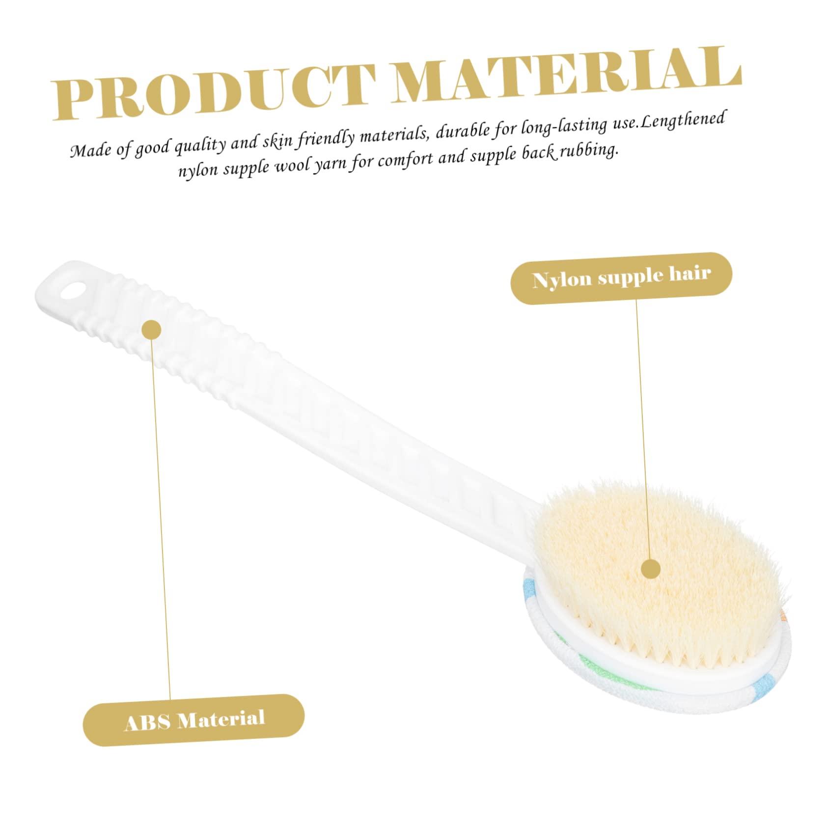 VINTORKY VINTORKY 1pc Bath Brush Bathtub Scrubber Bath Exfoliating Brush Back Massaging Brush Shower Exfoliating Brush Bath Scrubber Bathtub Cleaner Brush Body Brush Cleaning Brush Wet Dry Nylon Fur