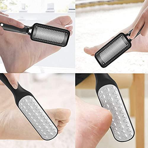 Sucica Sucica 2PCS Foot File, Premium Stainless Steel Foot Rasp File Callus Remover Professional Foot Scrubber - Colossal Foot Rasp and Dual Sided Foot File, Black