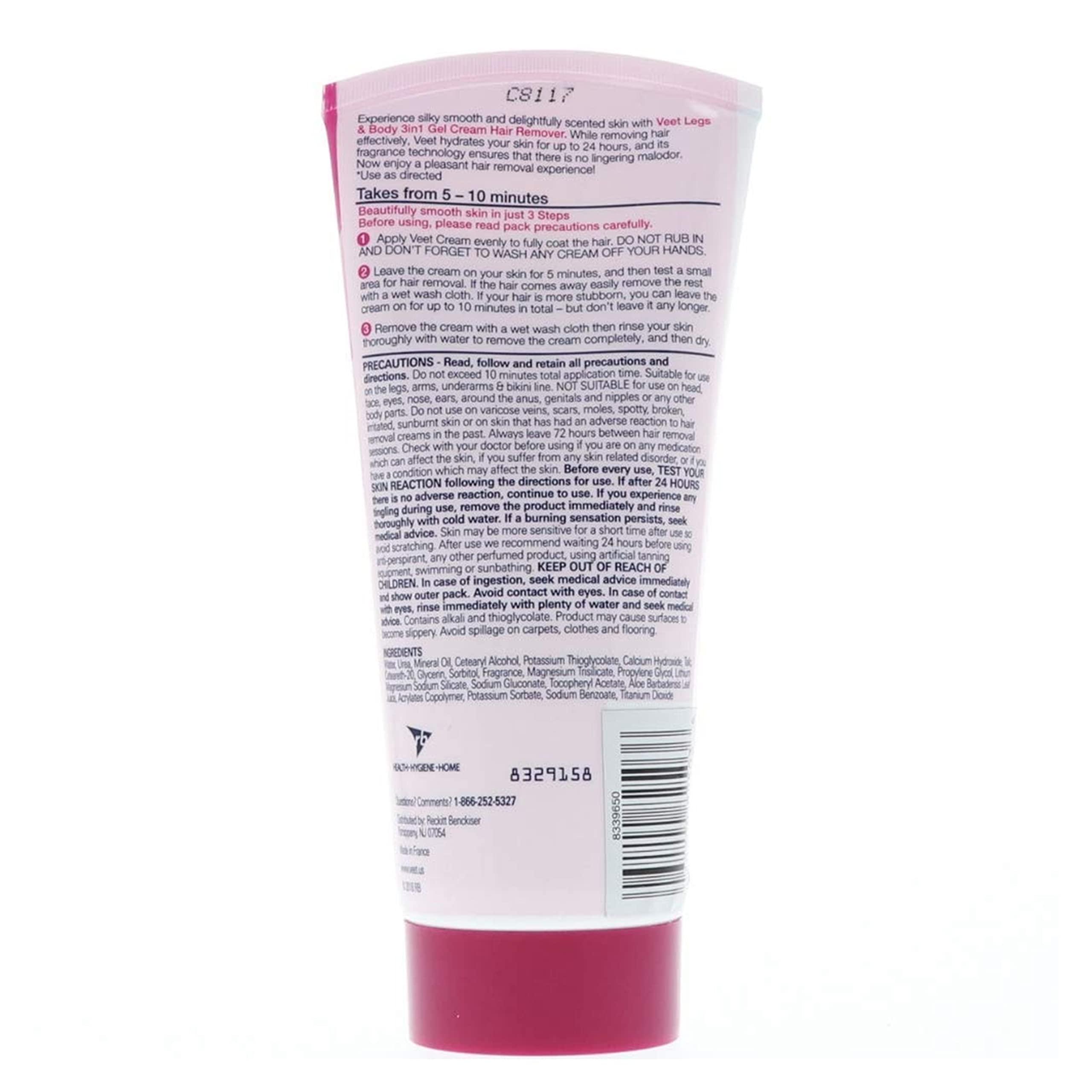 Veet Veet Botanic Inspirations Gel Cream, 6.78 oz., for Legs & Body (Pack of 10)