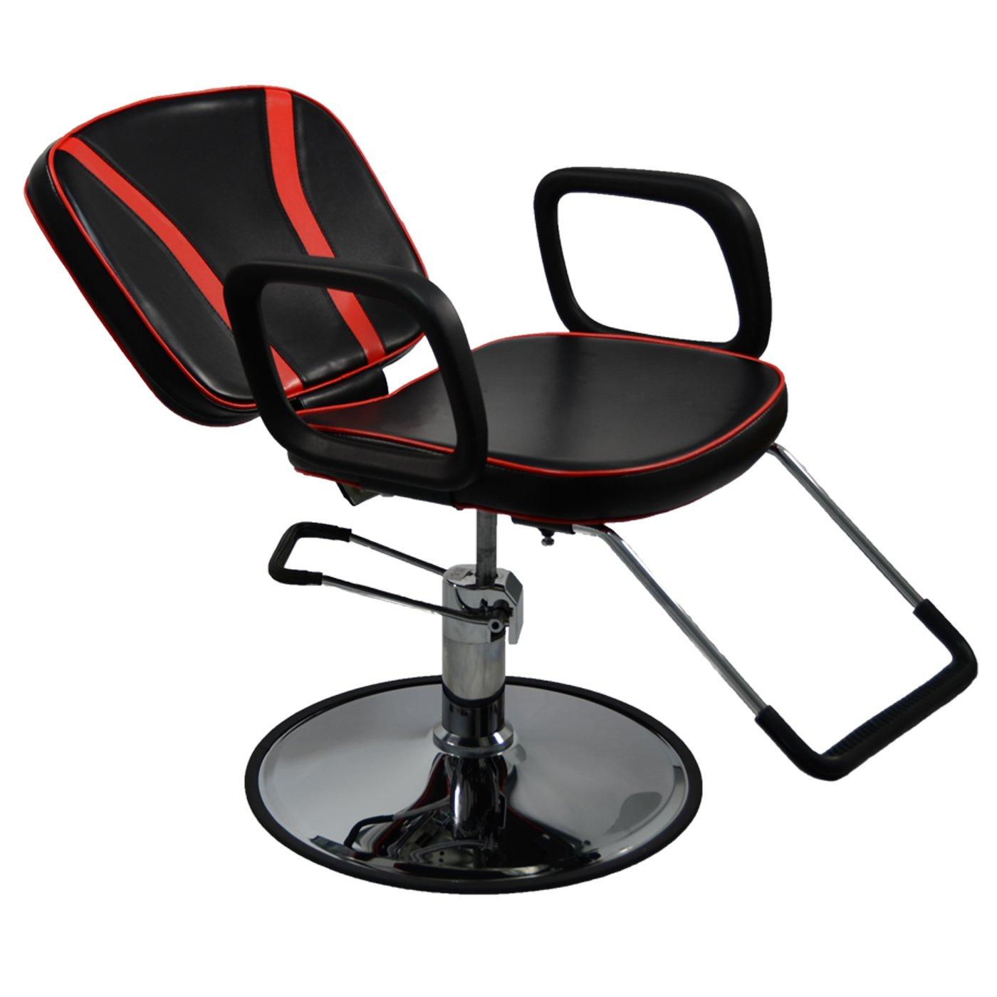 InkBed InkBed Black & Red All Purpose Hydraulic Lift Reclining Client Chair Piercing Tattoo Studio Equipment