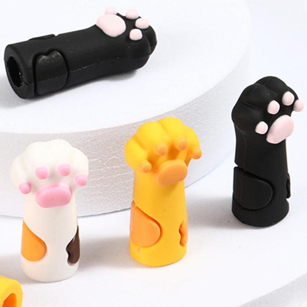 VILLCASE VILLCASE 9pcs Cuticle Nipper Cover Silicone Cuticle Nail Protector Cat Paw Shape Protective Cases for Small and