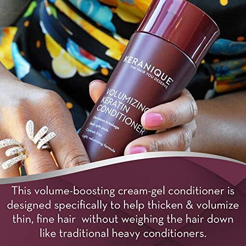 Keranique Keranique Volumizing Keratin Conditioner for Thinning Hair, Hair Regrowth | Keratin Amino Complex, Free of Sulfates, Dyes and Parabens, 8 Fl Oz