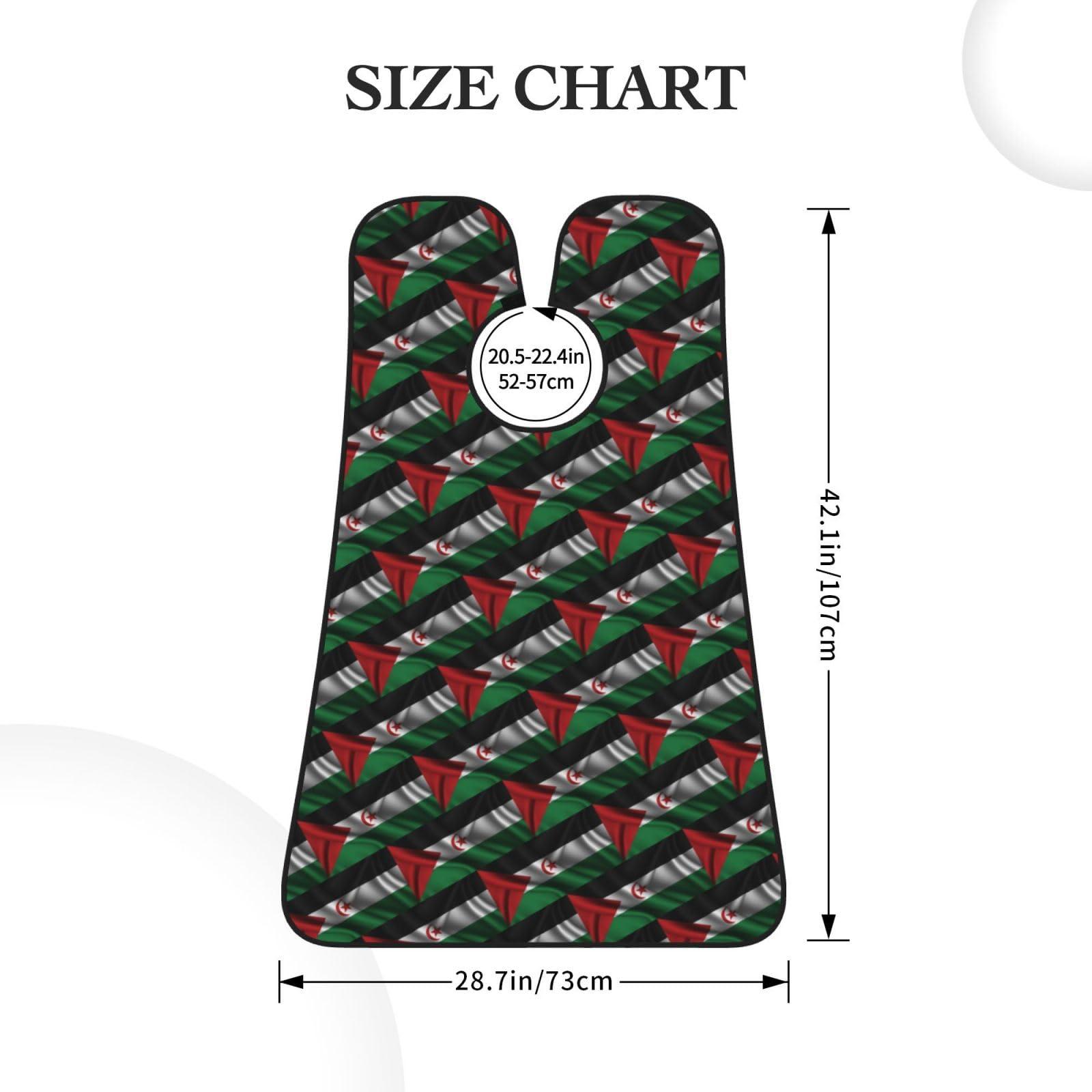 ZKLCRYTR ZKLCRYTR Silk Style Flag Of The Sahrawi Arab Democratic Republic Men\'s Beard Bib Apron Waterproof Smooth Surface Beard Apron Durable Foldable Beard Hair Men\'s Gift
