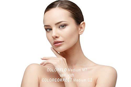 Susan Posnick SUSAN POSNICK, COLORFLO: Natural Makeup, Vegan, Cruelty Free, Mineral Powder Foundation & Sun Protection Brush (M7/Medium Beige) Refillable - USA