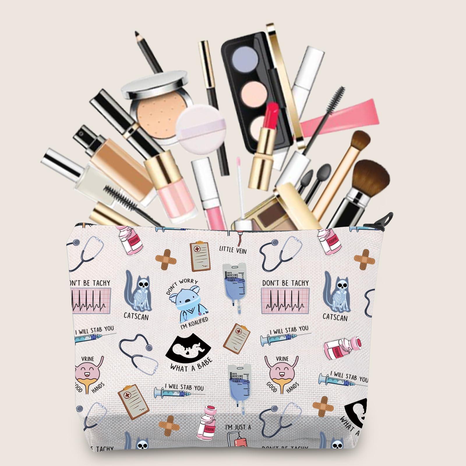 JXGZSO JXGZSO Nursing Inspiration Gift Nurse Survival Kit Bag Anatomy Lover Gift Medical Workers Makeup Bag Nurse Zipper Pouch Bag