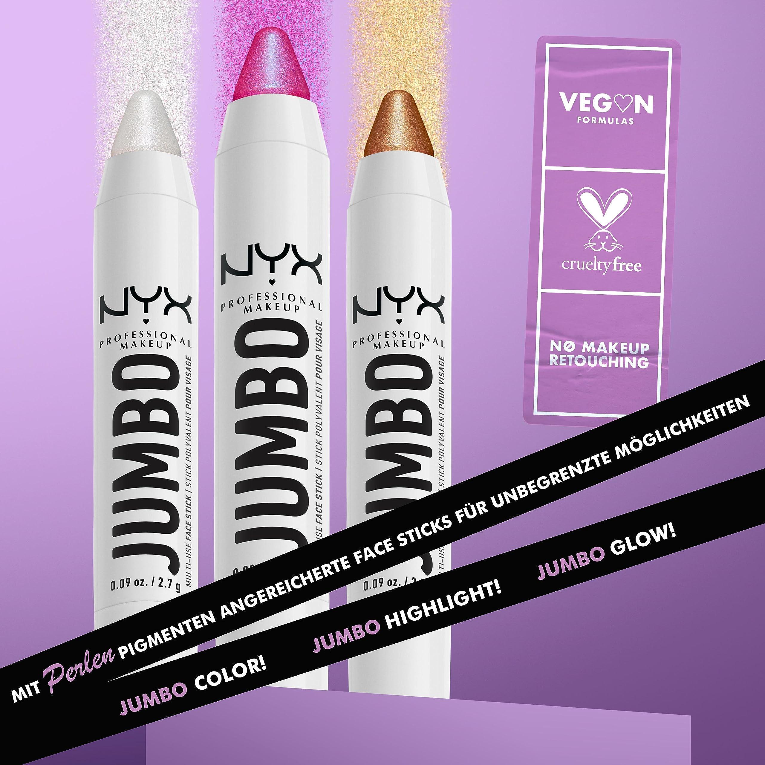 NYX PROFESSIONAL MAKEUP NYX Jumbo Multi-Use Face Highlighter Stick Vanilla Ice Cream and Blueberry Muffin Bundle