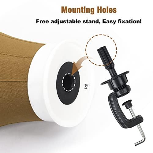 Bileaf 22 Inch Canvas Block Head Wig Mannequin Head Display Styling Poly Canvas Wig Head with Stand for Making Wigs