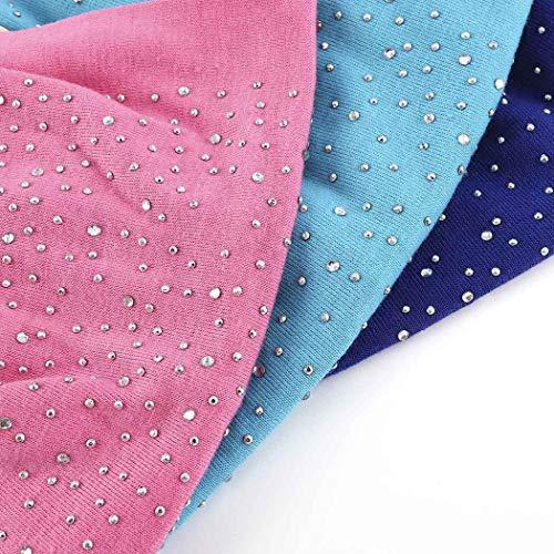 Bohend Bohend Boho Button Headband Wide Stretchy Daily Use Knotted Headwear Sport Athletic Yoga Gym Rhinestone Crystal Hair Accessories for Women and Girls(3pcs) (F)