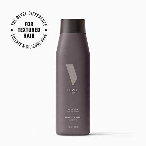 Bevel Bevel Shampoo for Men - Sulfate Free Shampoo for Textured Hair with Coconut Oil and Shea Butter, Detangles Course, Curly Hair, 12 Oz