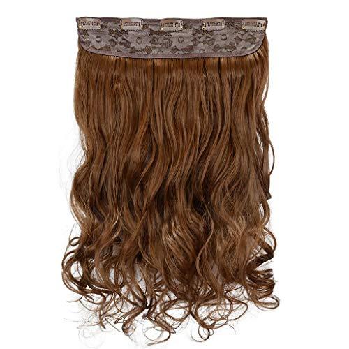 RemeeHi RemeeHi 100% Remy Hair One Piece 5 Clips in Human Hair Extension Beauty Hair Extension 80g 25cm 22 Inch Per Pack 12# Light Brown