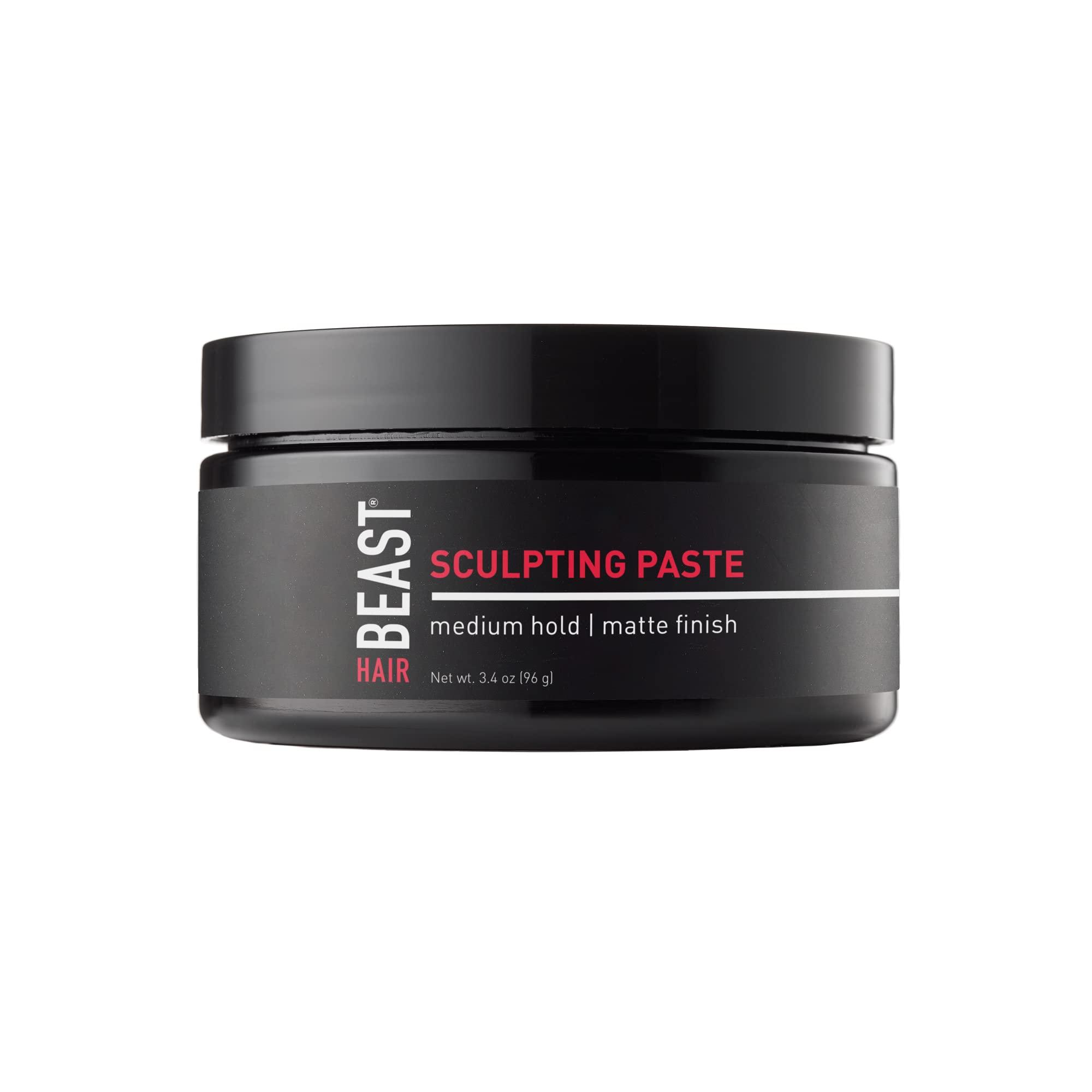 Tame the Beast Beast Hair Sculpting Paste, Medium Hold, Pliable and Firm with a Matte Finish, Natural and Flexible, 3.4 oz size