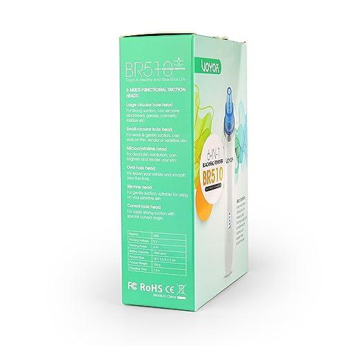 VOYOR VOYOR Blackhead Remover Pore Vacuum - Electric Face Vacuum Pore Cleaner Acne White Heads Removal with Suction Heads (BR510)
