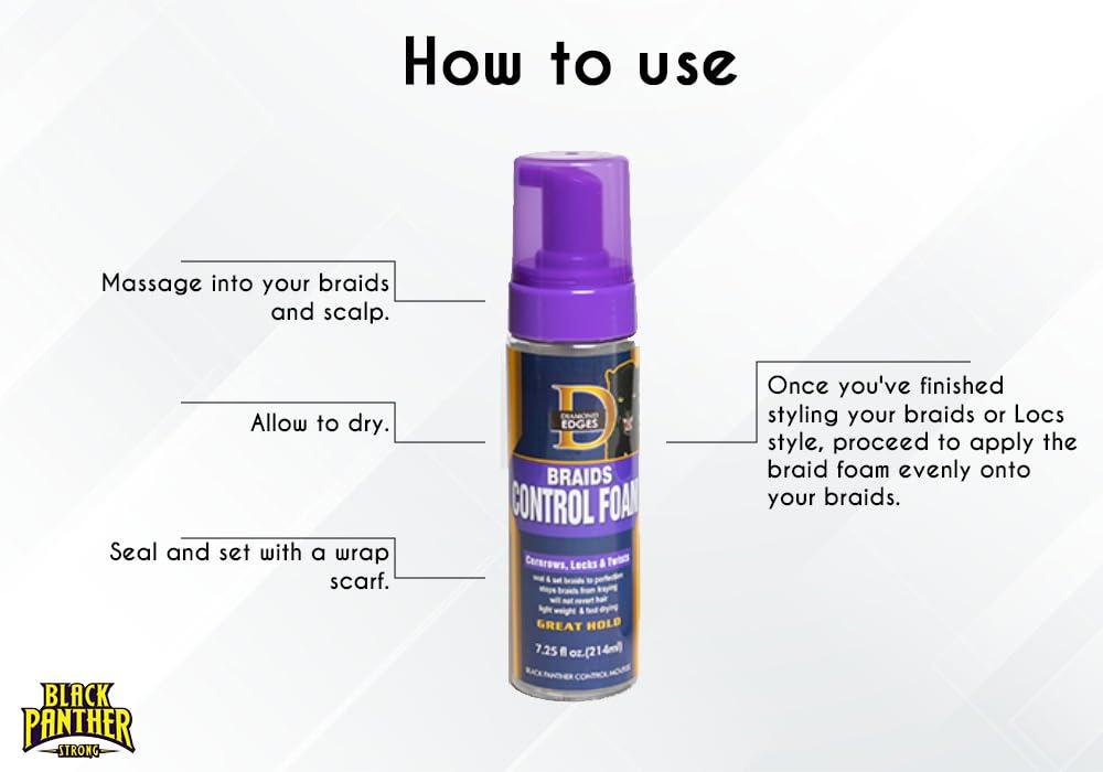The Roots Naturelle The Roots Naturelle Black Panther Braid Foam & Edge Control (Braid Kit) 2 Pc Pack