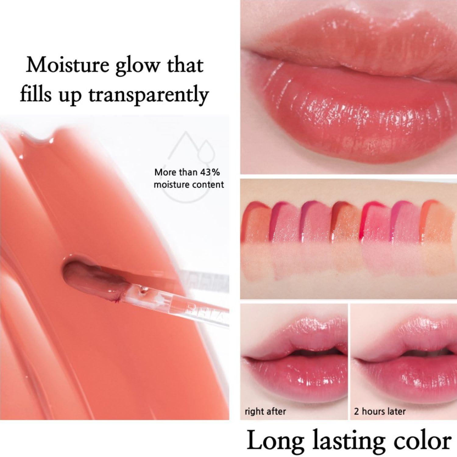 BBI@ BBIA BBIA LEAU Tint Glossy & Glow Lip Stain, Watery Lip Tint, Non-Sticky, High Shine Finish, Long-lasting, Moisturizing, Lightweight, Natural, Daily Use, Vegan, Korean Lip Makeup (01 GARDENIA L\'EAU)
