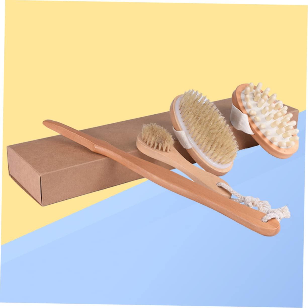 Healeved Healeved 4pcs Taking Shower Tools Bathing Accessories Wooden Bathing Supplies Bathing Tool for Home