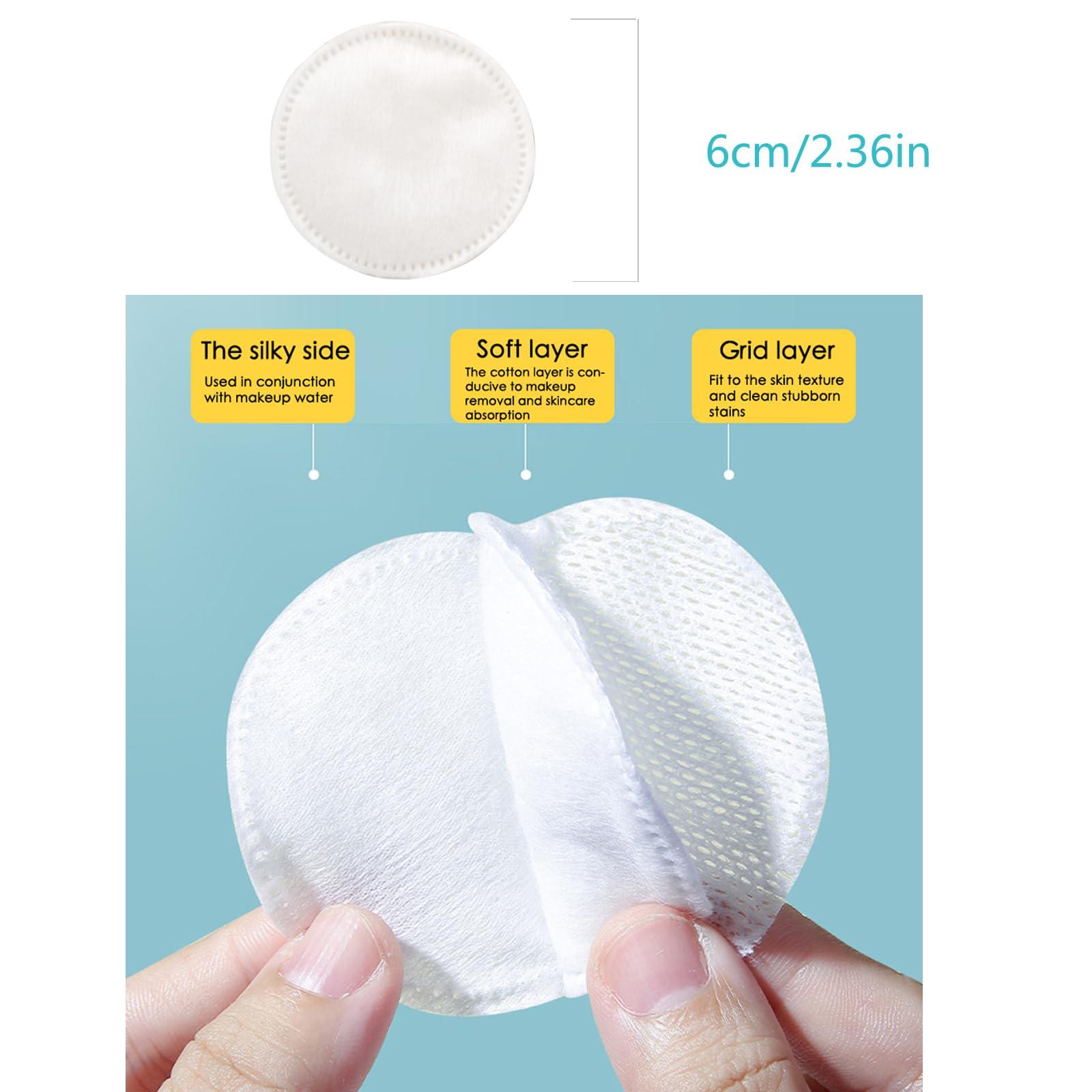 Aturmon Pack of 3, Cotton Rounds Pads for Face - Makeup Remover Round Cotton Pads, Lint-Free, 240 Sheets
