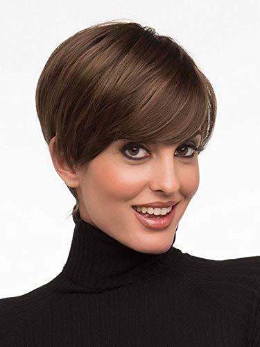 Envy Wigs Kris Wig Color FROSTED - Envy Wigs 4\" Short Chic Flirty Retro Pixie Synthetic Monofilament Part Long Side Swept Bangs Natural Hair Peluca Bundle MaxWigs Hairloss Booklet
