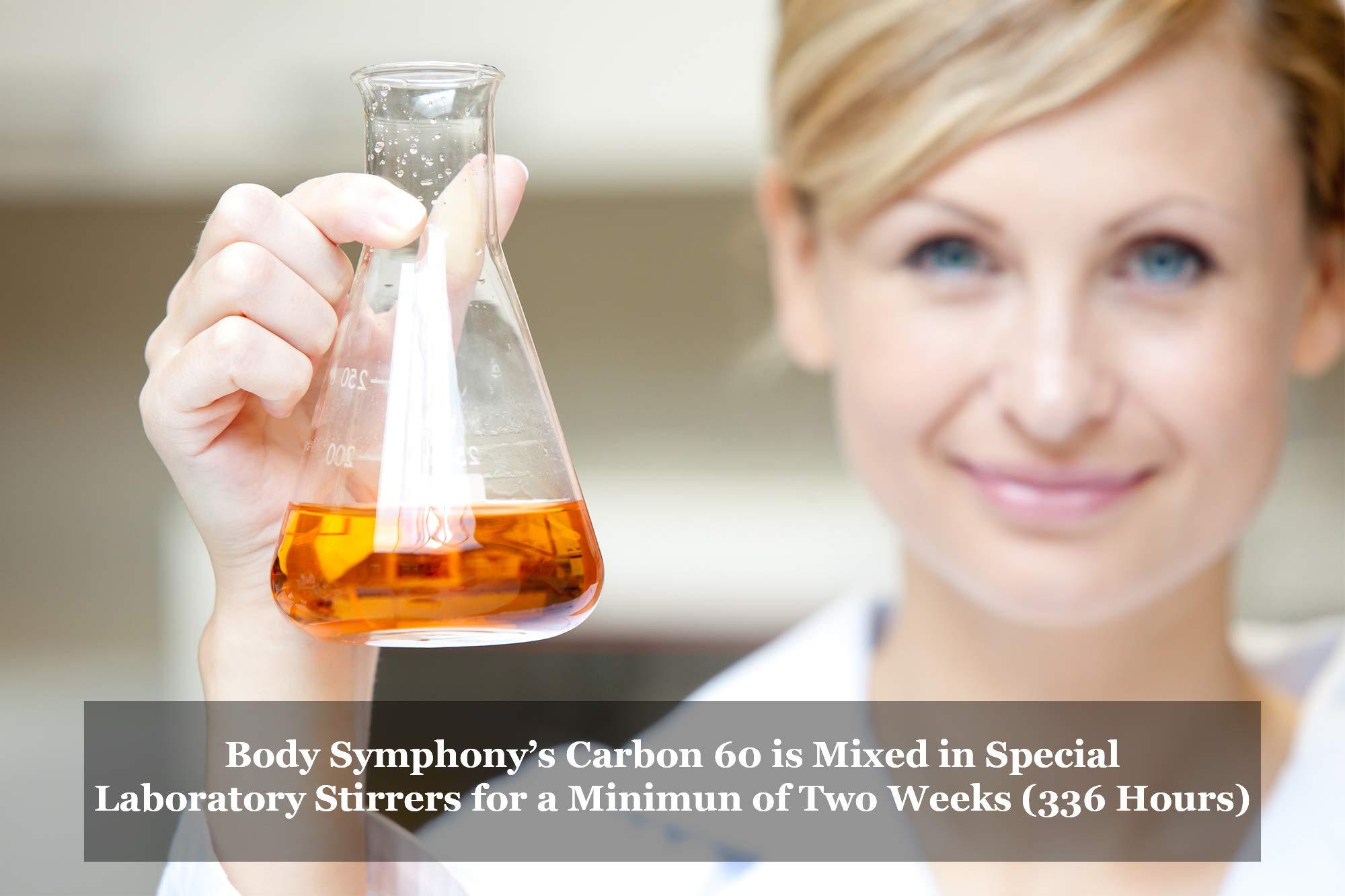 MyBodySymphony.com C60 Oil | 500 ml 99.9+% Pure Vacuum Oven Dried C60 |400mg Research Grade Carbon 60 in Organic Pumpkin Seed Oil | Made in Small Batch | Shipped in Amber Bottle for Freshness by Body Symphony
