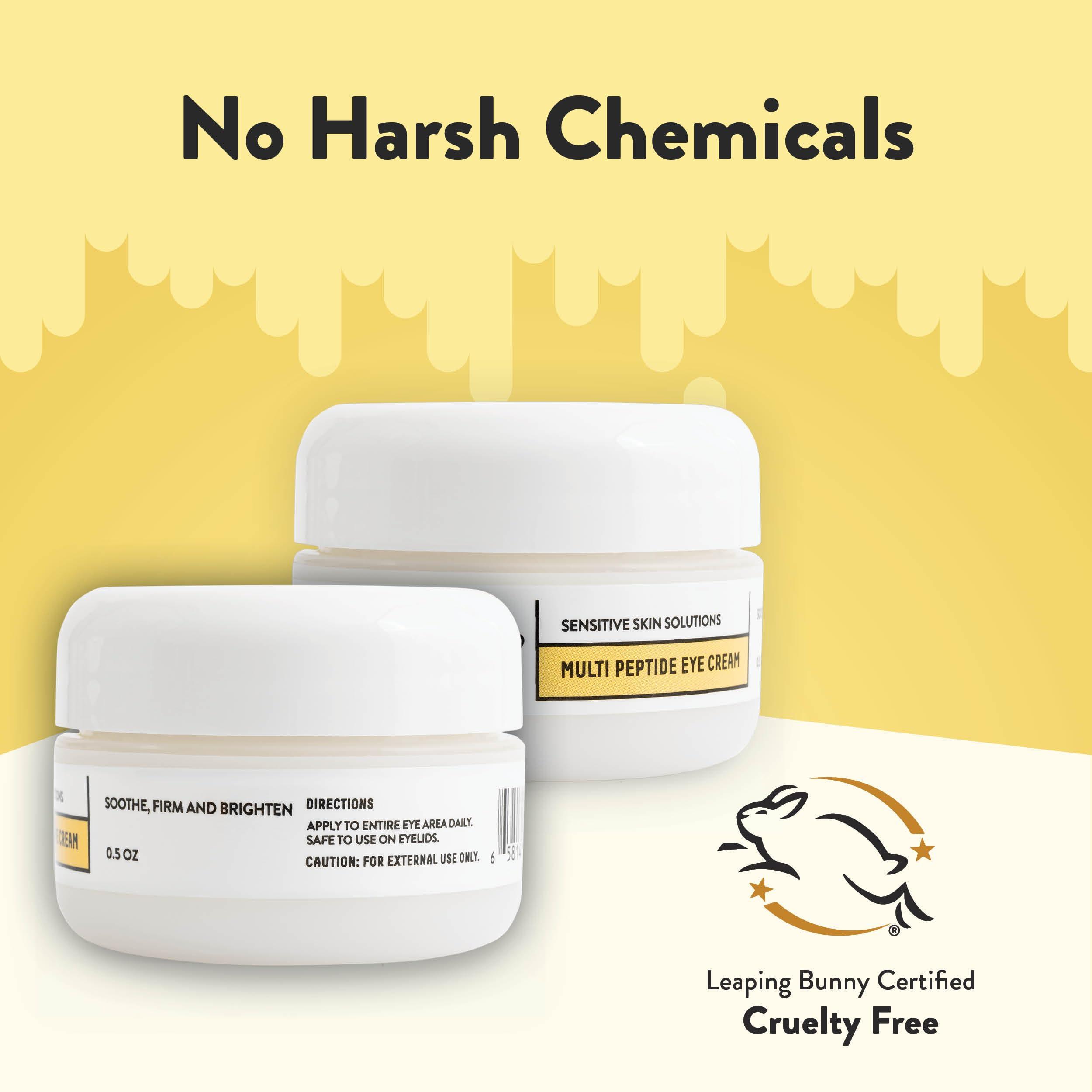 ECZEMA HONEY ECZEMA HONEY Multi Peptide Eye Cream & 15% Vitamin C + Ferulic Acid Serum - Bundle for Sensitive & Dry Skin - Cruelty Free