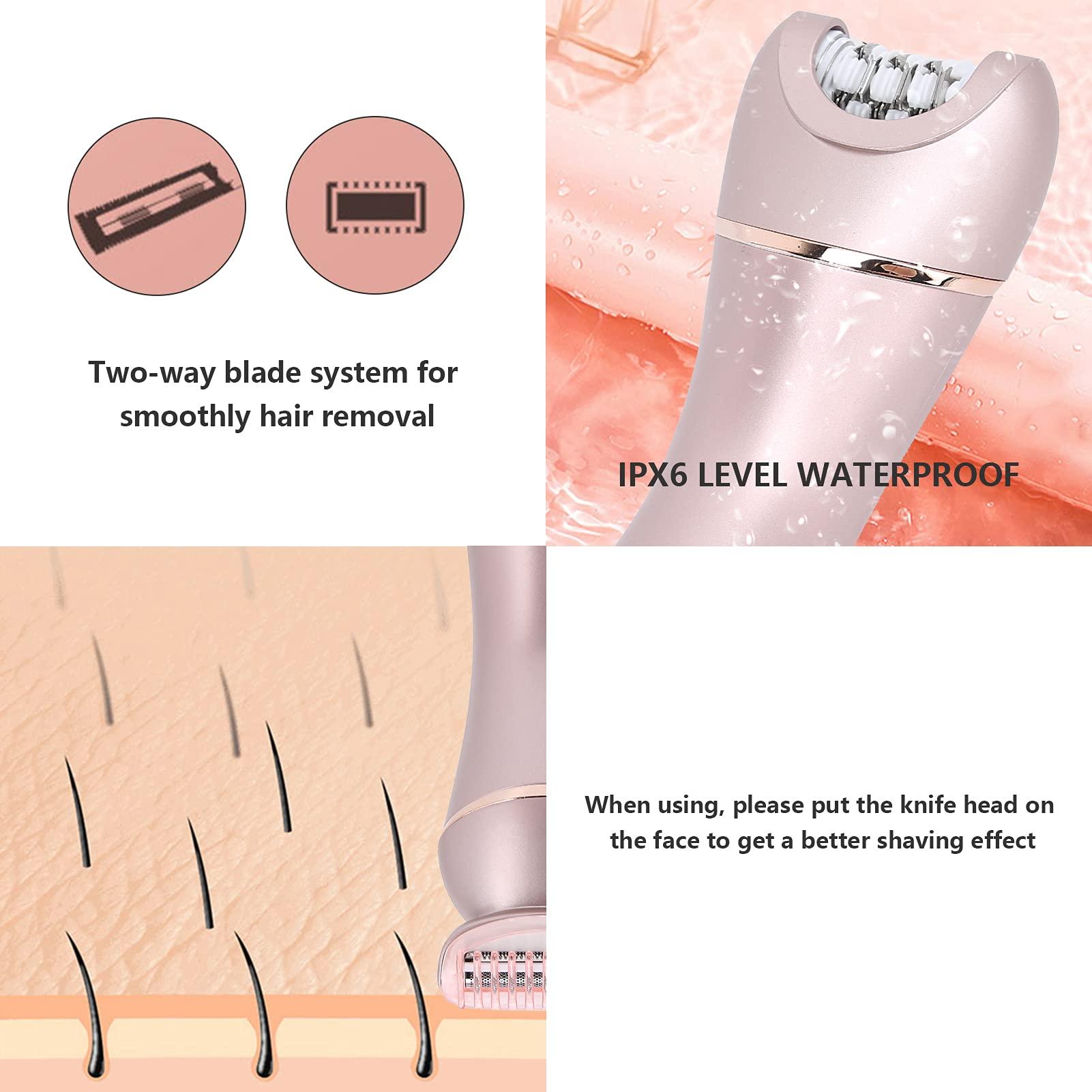 Brrnoo IPX6 Waterproof Electric Hair Remover Epilator Wet Dry Dual Use Hair Removal Machine