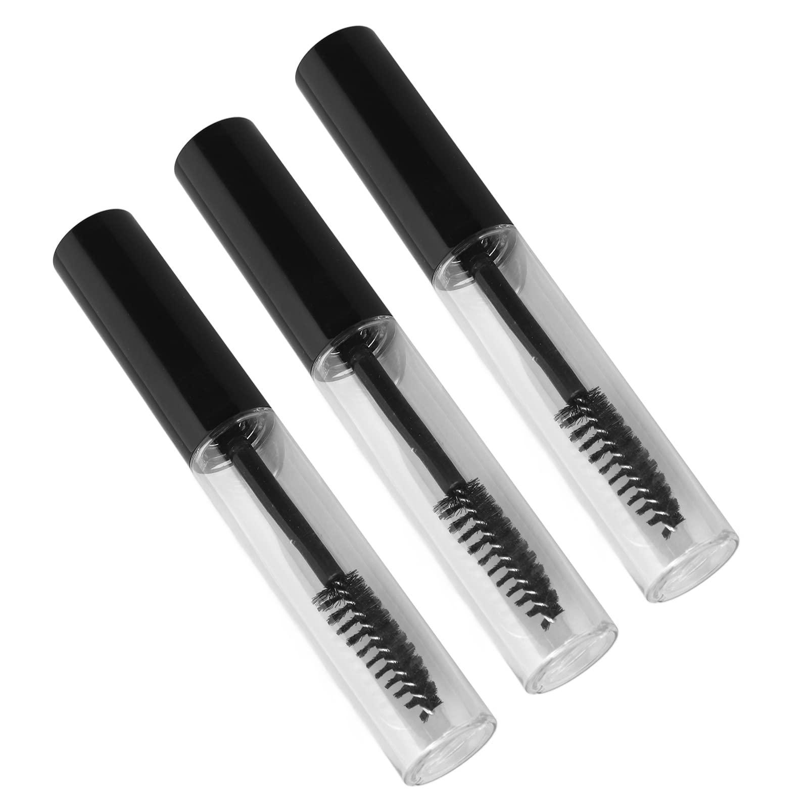 Srliya 3pcs Empty Mascara Tube Eyelash Wand Home Makeup DIY Eyelash Growth Serum Container Bottle with Funnel Plug
