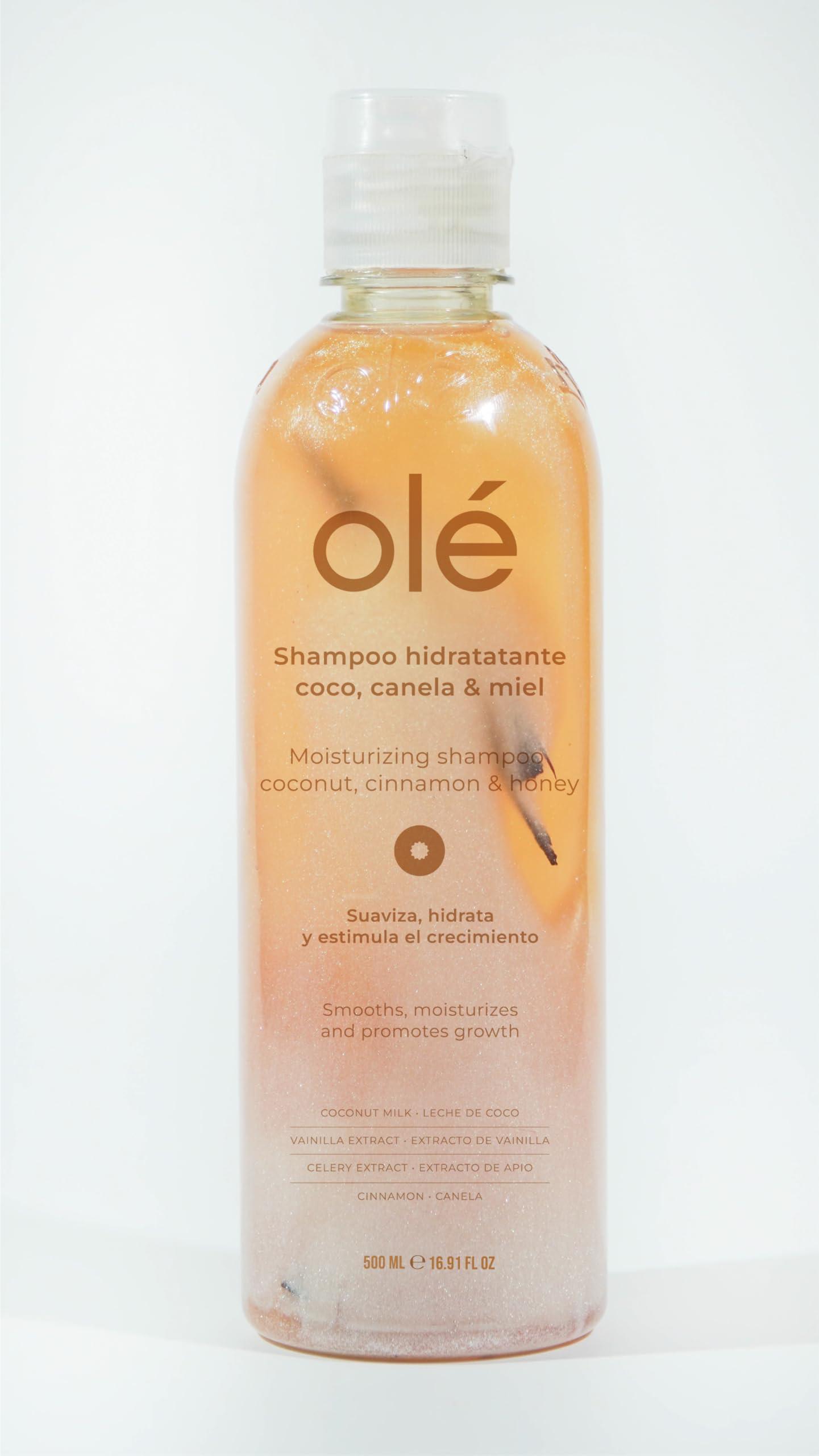 OL OL Shampoo Coconut, Cinnamon & Honey High HYDRATION | Formulated With Coco, Canela & Miel | for Stronger, Thicker and Longer Hair - Soft and Shine, Growth Shampoo.