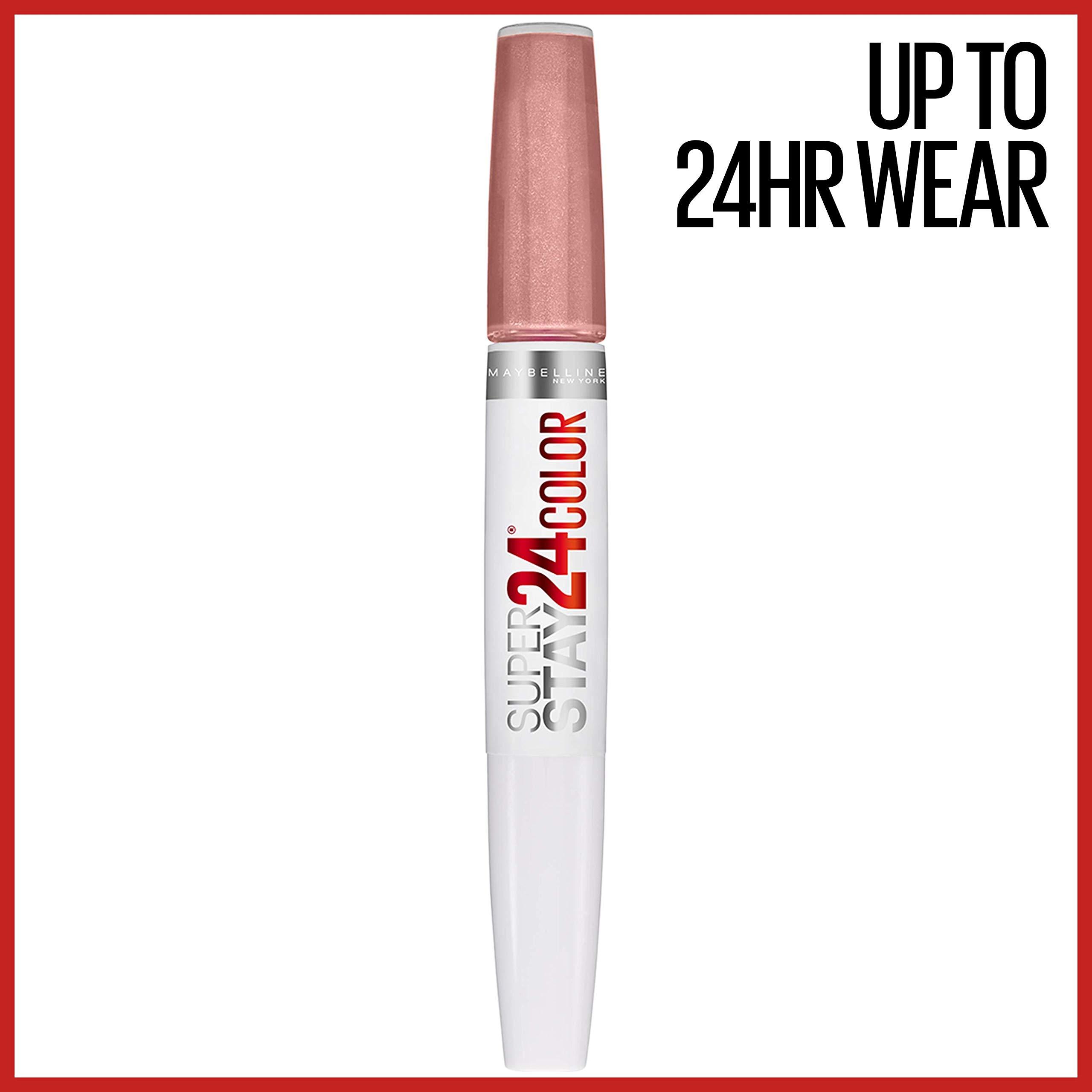 MAYBELLINE MAYBELLINE Super Stay 24 Long Lasting Liquid Lipstick with Balm, So Pearly Pink and Constant Toast Shades, 1 Count Each