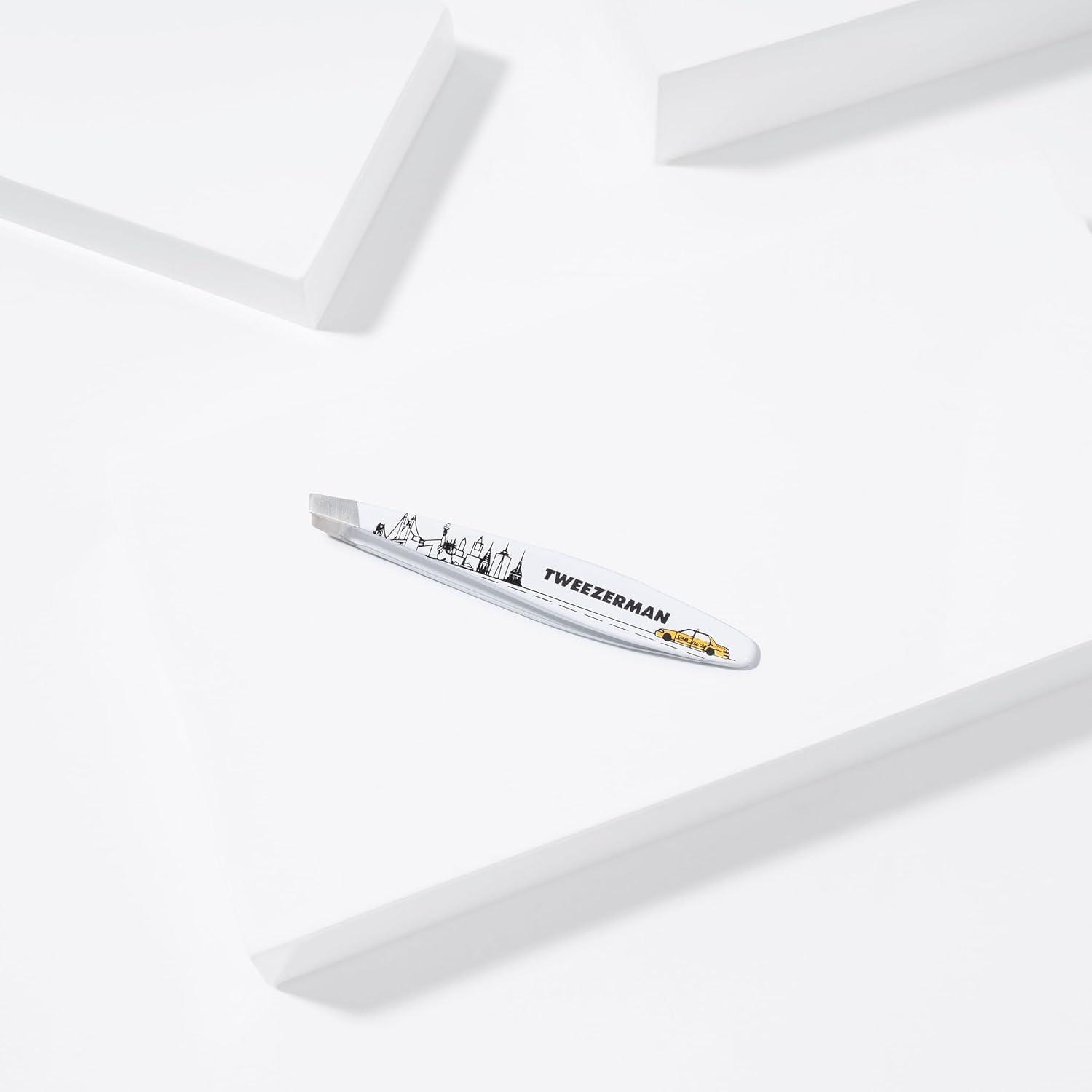 Tweezerman Tweezerman NYC Mini Slant Tweezer - Tweezers for Eyebrows, Travel Tweezers for Eyebrows, Facial Hair, Ingrown Hair