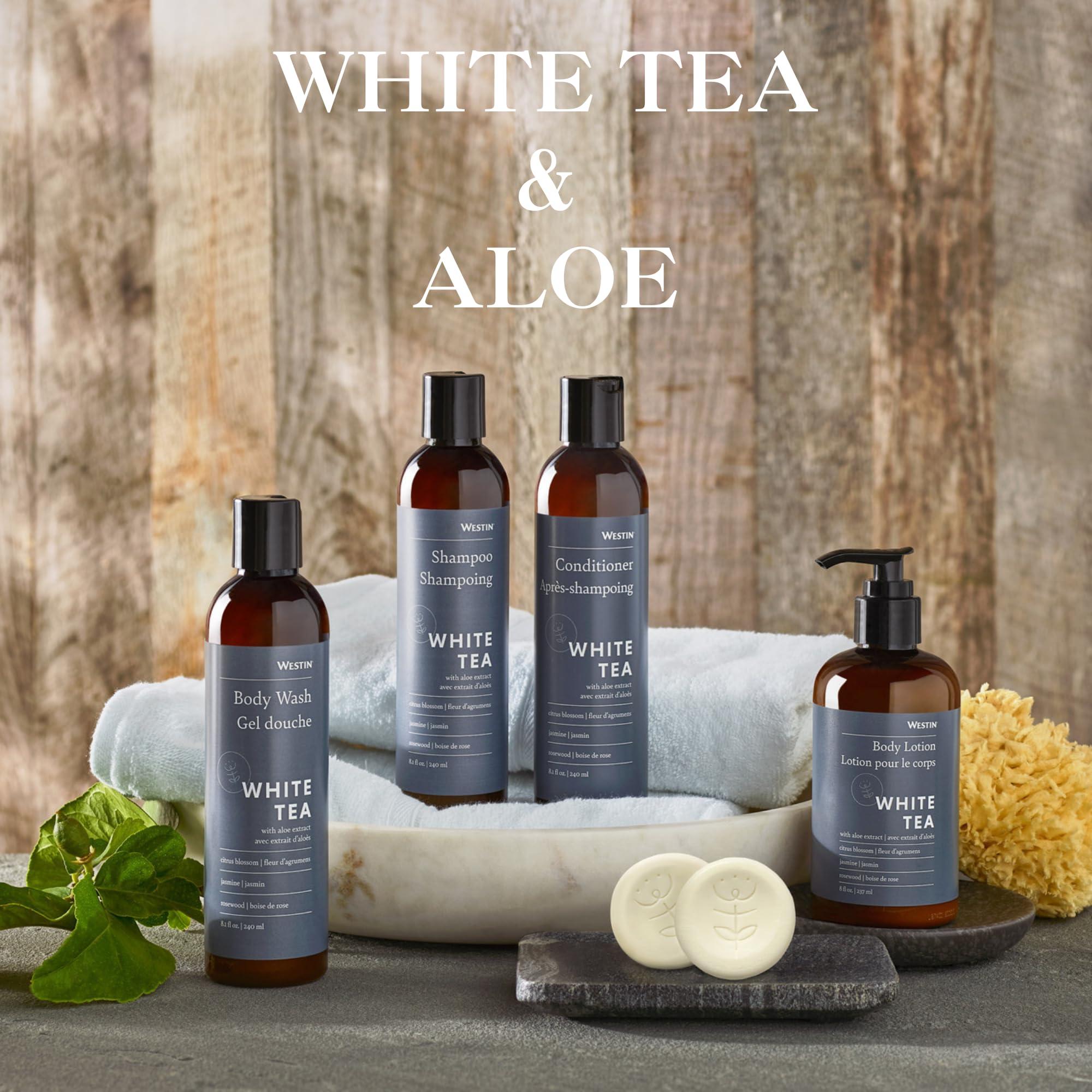 Westin Westin White Tea Aloe Bath Set: Shampoo, Conditioner, Body Wash, Lotion & 5 Soap Bars - Shower Set - White Tea Scent