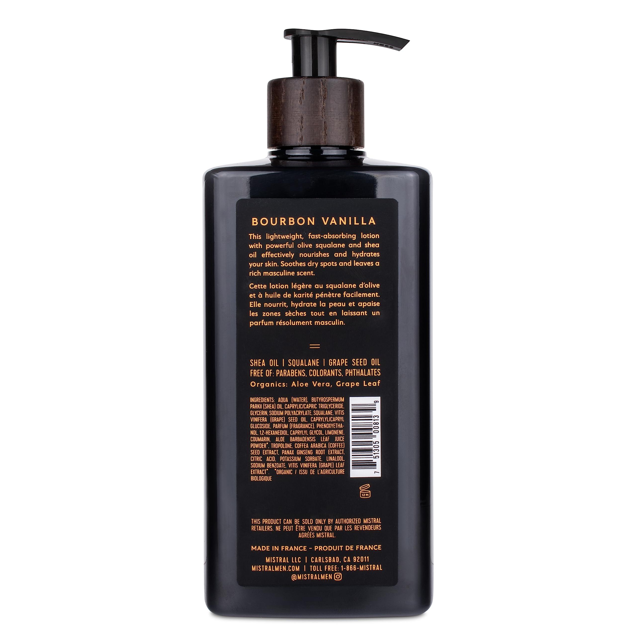 Mistral Mistral Men\'s Moisture-Rich Body Lotion, Bourbon Vanilla, 13.5 Fl Oz
