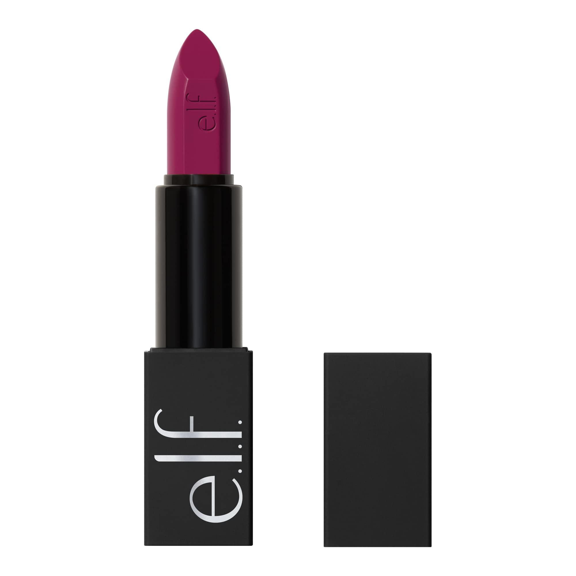 e.l.f. e.l.f. O Face Satin Lipstick, Richly Pigmented, Nourishing & Long-Lasting Creamy Lipstick, Infused With Jojoba, Vegan & Cruelty-Free, Untamed