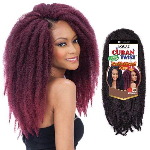 FreeTress Equal Freetress Equal Synthetic Hair Braids Double Strand Style Cuban Twist Braid 16" (12-Pack, 1)