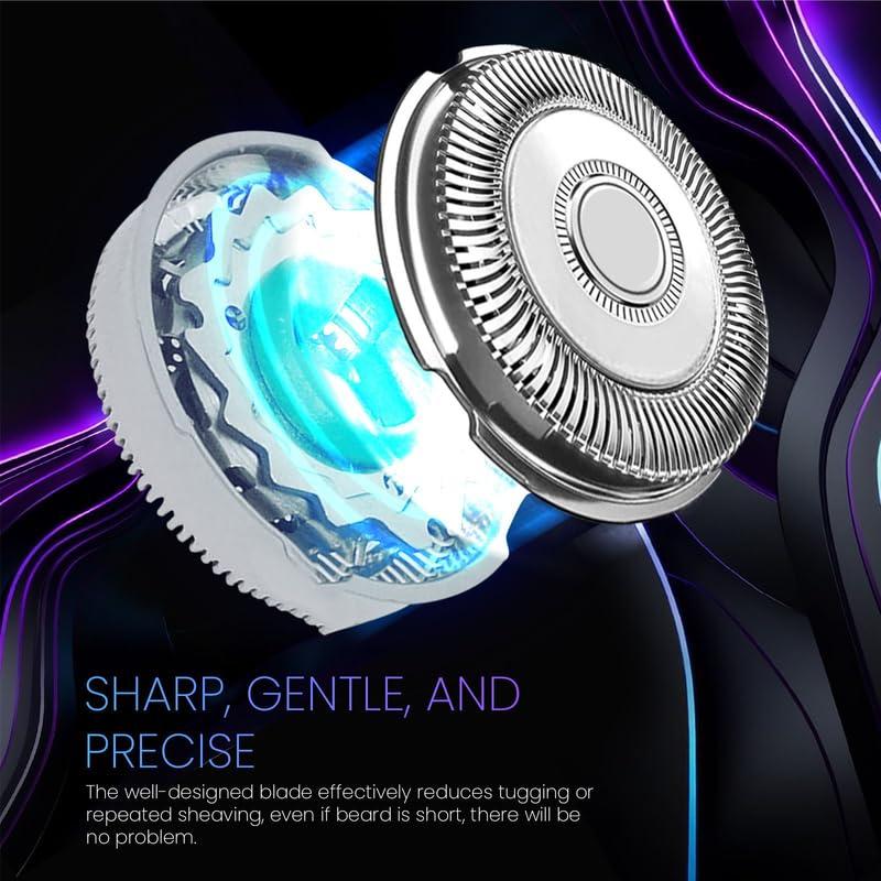 Golden Lotus Creations Golden Lotus Creations SH70/71 Replacement Heads Blades Compatible with Philips Norelco Series 7000 Electric Shavers SH70 SH71 Double Blades for Norelco Series S7000 7000 Replacement Heads