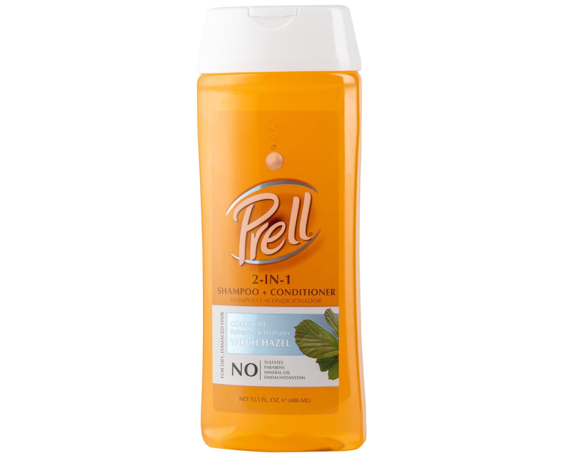 Prell Prell Witch Hazel Color Safe Refreshes & Hydrates 2-in-1 Shampoo + Conditioner for Dry, Damaged Hair, 13.5 fl.oz (Pack of 2)