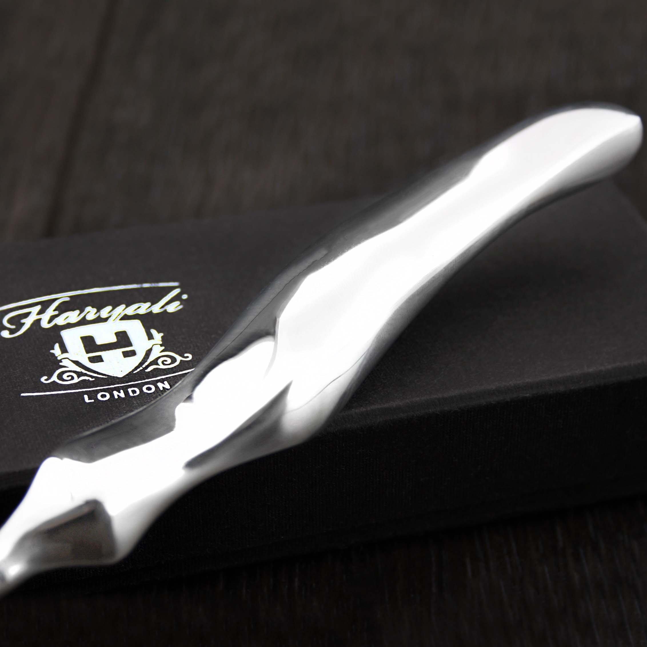 Haryali London Haryali London 3 Edge Shaving Razor With Specially Designed Lady Finger Stainless Steel Hollow Handle Perfect Safety Razor For Mens Perfect Shave