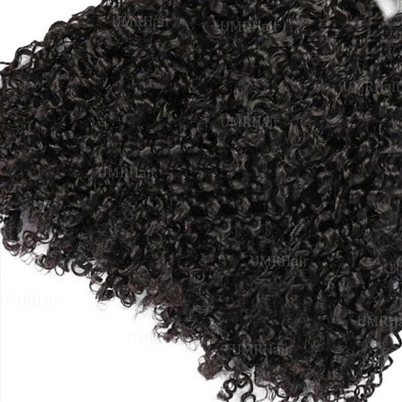 UMRHair 20inch Curly Virgin Human Hair Bulk for Braiding No Weft Micro Braids Brazilian Remy Human Hair Bulk Extension 100g/Bundle Natural Black Weaving Extensions 1Bundle