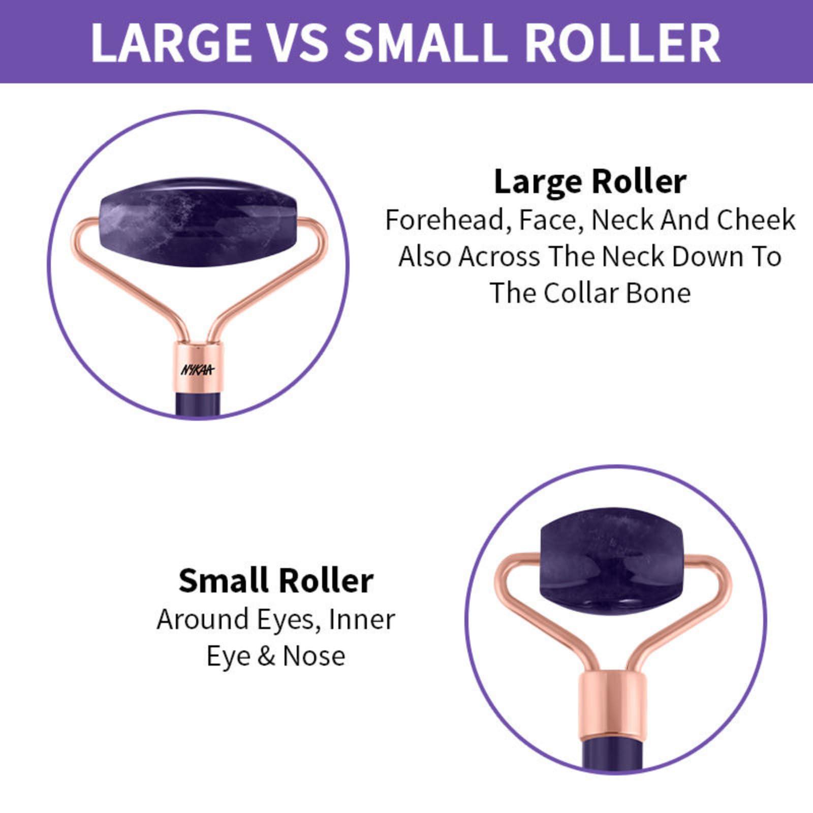 Nykaa Naturals Nykaa Naturals Amethyst Face Roller - Diminishes Fine Lines and Wrinkles - Natural Crystals for Skin Calming - Tones and Sculpts Skin - 1 pc