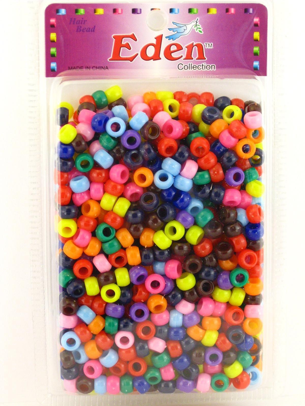 Eden Enterprise Eden Pony Braiding Hair Beads - Approximately 700 Pcs. (Solid Color Assorted)