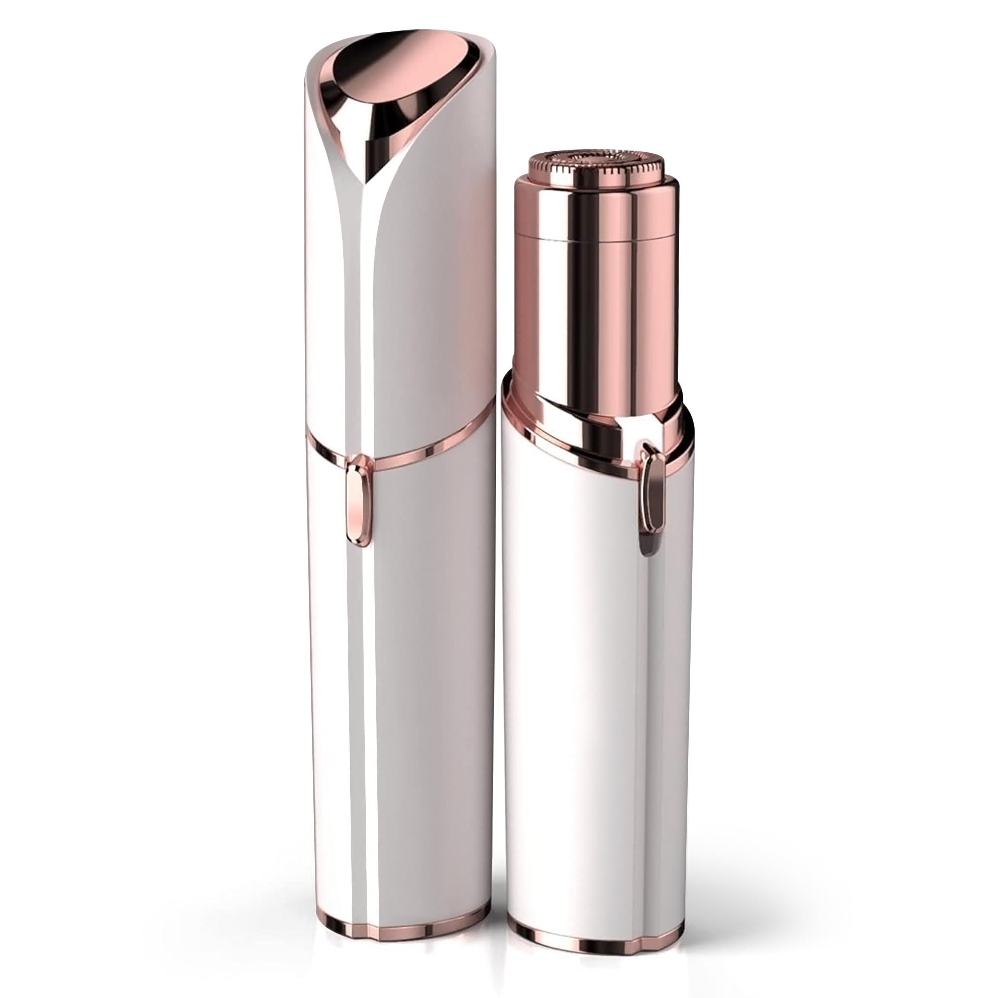 EVIEY Facial Hair Remover for Women - as Seen on TV Painless Face Shaver - Electric Hair Removal Device for Face Lips Peach Fuzz with Light (White)