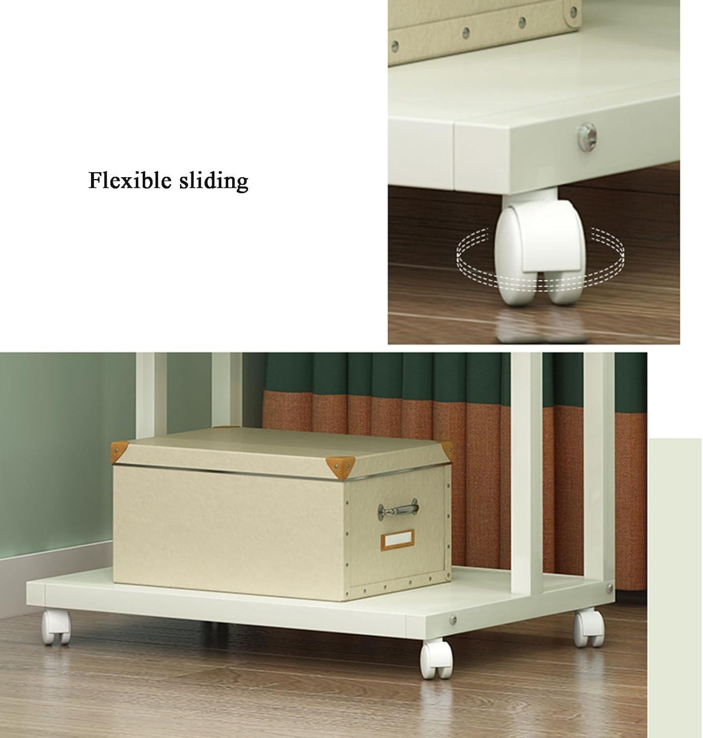 YPDJVLTI YPDJVLTI Salon cart Salon Rolling Cart 3 Tier Steel Salon Trolley Raised Guardrail Trolley Cart W/Wheels Salon Cart for Beauty Spa Storage Cart Portable, Gold